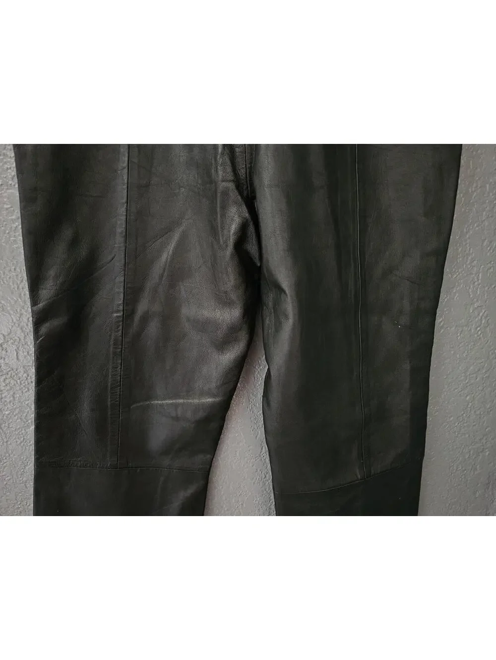 Vintage Women's Excelled Leather Pants Straight Leg Black Size 4 REG Zip Fly - Picture 14 of 16